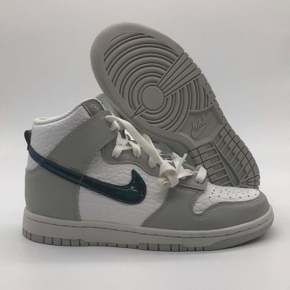 Womens Nike Dunk Hi FLS "Ring Bling" Summit White Grey Fog DR7855 100 NWOB